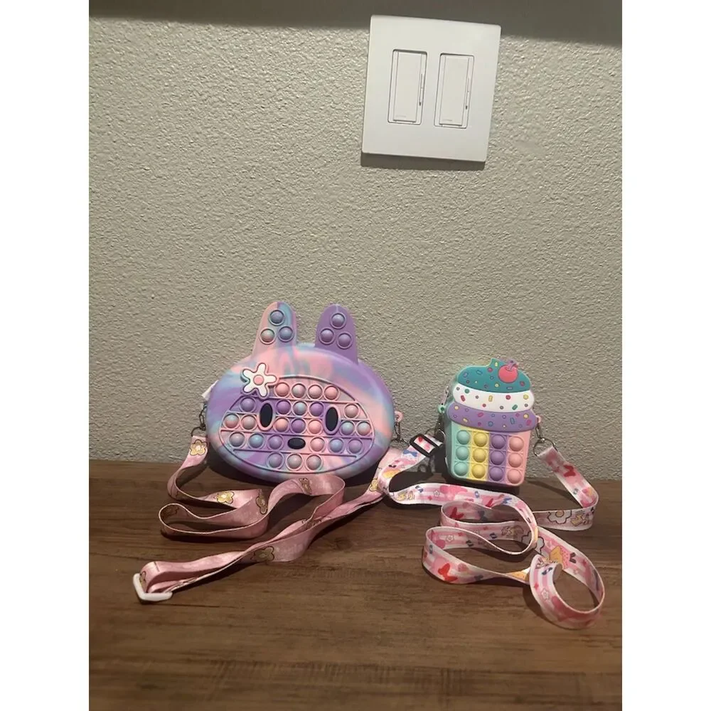 Lot of Pop-it Animal Purse & Ice Cream Purse